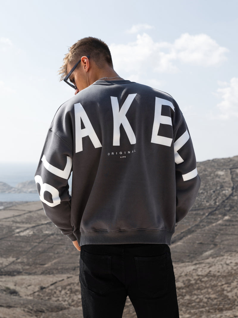 Idris Oversized Jumper - Charcoal