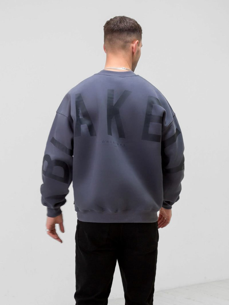 Tonal Idris Oversized Jumper - Blue