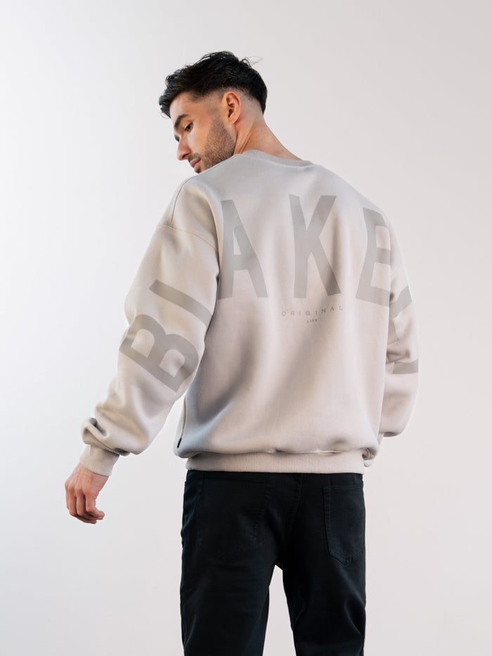 Tonal Idris Oversized Jumper - Stone