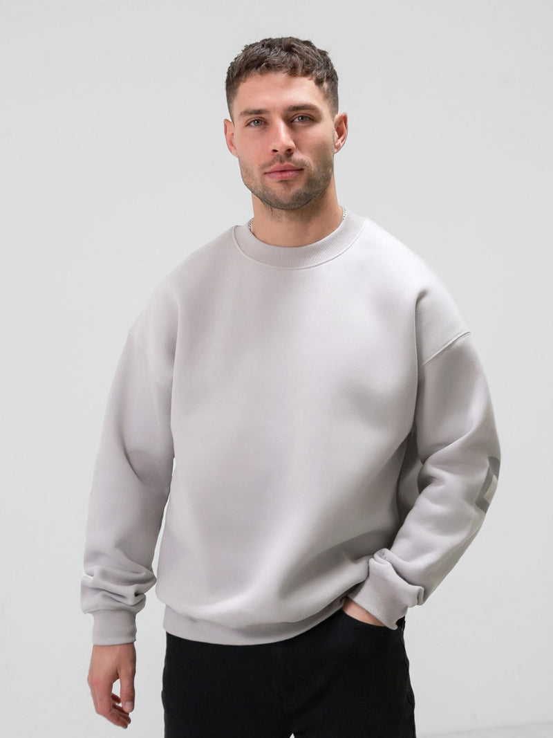 Tonal Idris Oversized Jumper - Stone