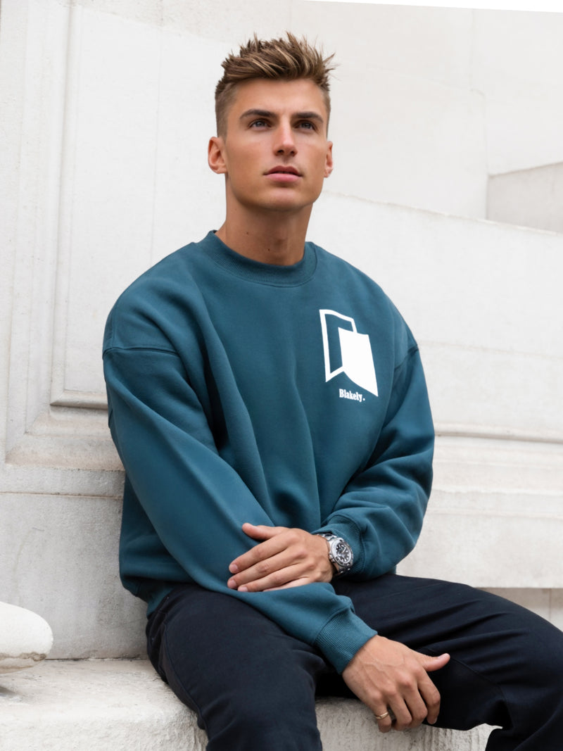 Revolve Relaxed Jumper - Teal Green