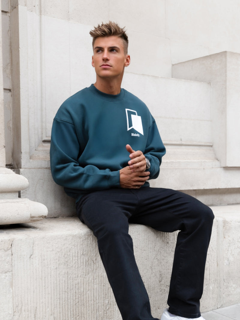 Revolve Relaxed Jumper - Teal Green