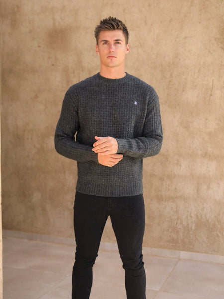 Charcoal discount knit jumper