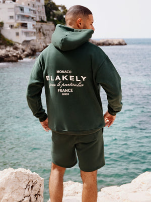 Monaco Relaxed Hoodie - Dark Green