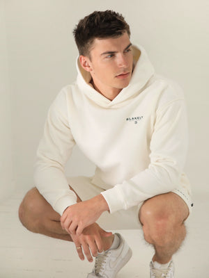 Riviera Initial Relaxed Hoodie - Ivory