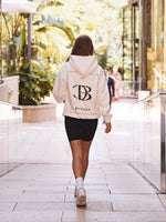 Riviera Initial Relaxed Women's Hoodie - Ivory