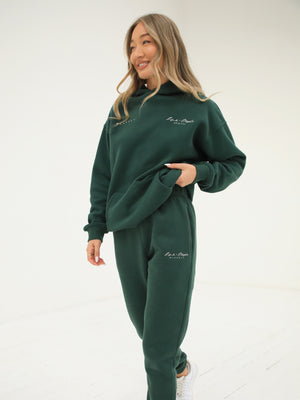 Life & Style Oversized Hoodie - Forest Green