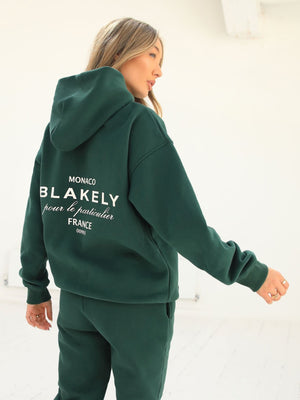 Monaco Women's Relaxed Hoodie - Dark Green