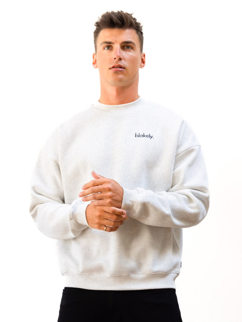 Sami Relaxed Jumper - Marl White