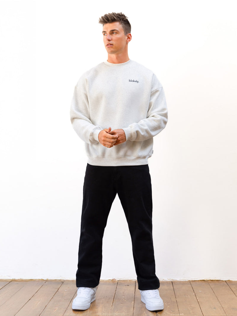 Sami Relaxed Jumper - Marl White