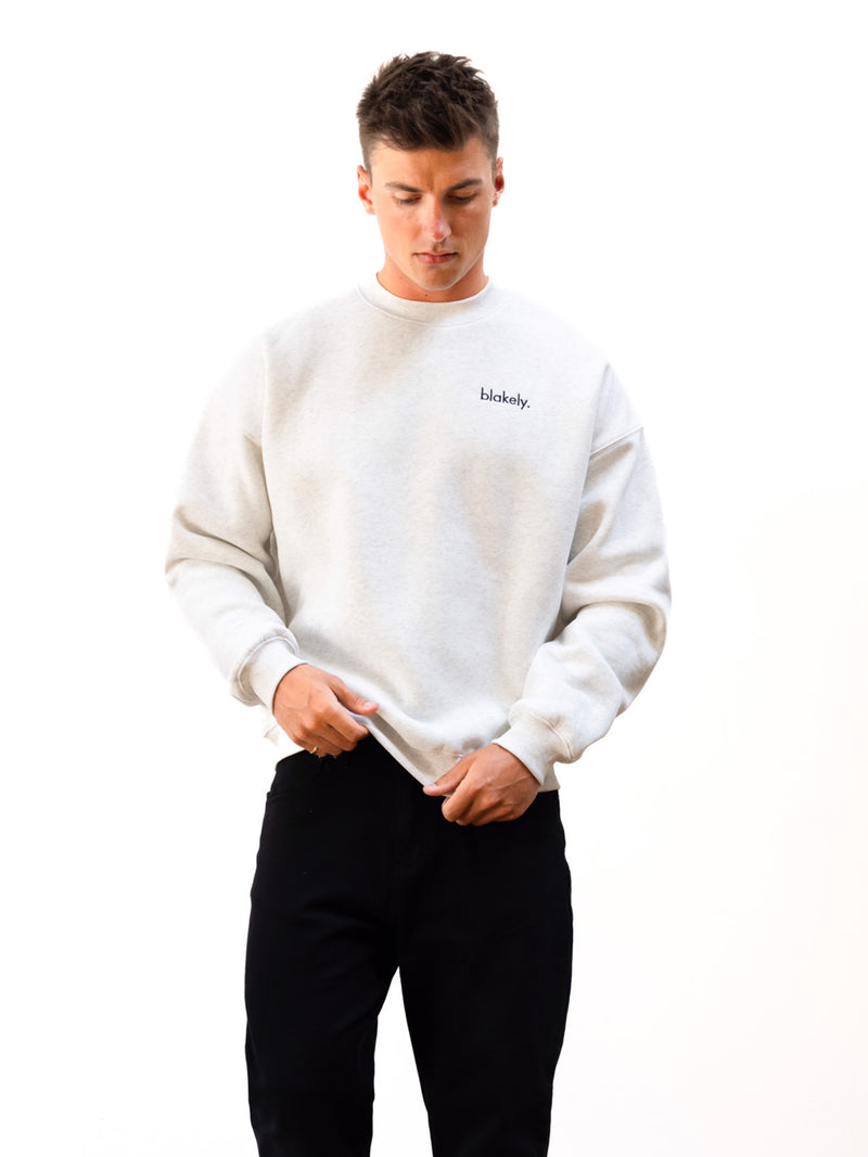 Sami Relaxed Jumper - Marl White