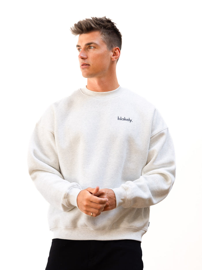Sami Relaxed Jumper - Marl White
