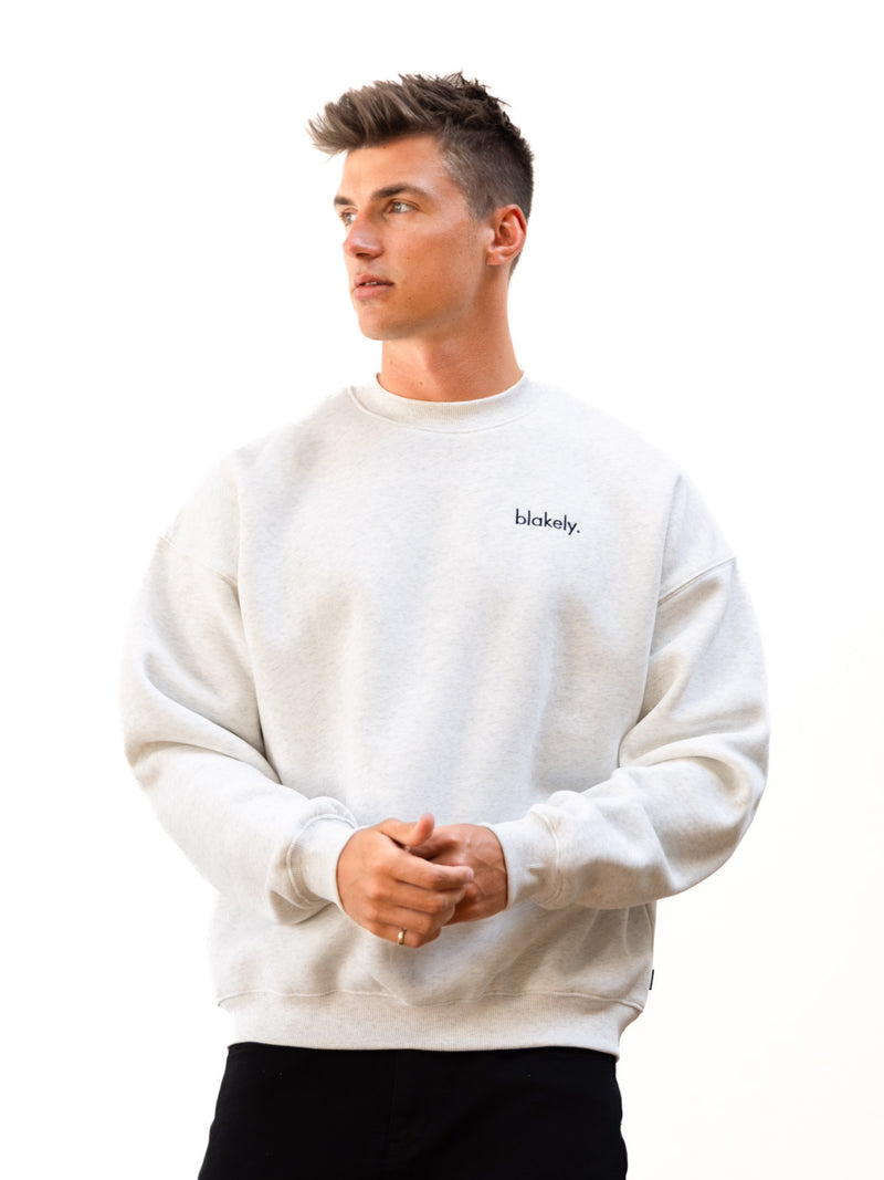 Sami Relaxed Jumper - Marl White