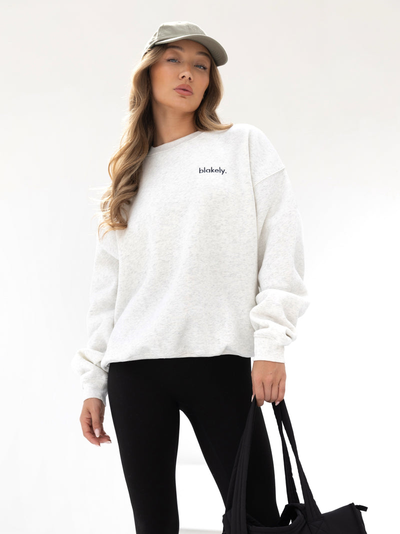 Sami Oversized Jumper - Marl White