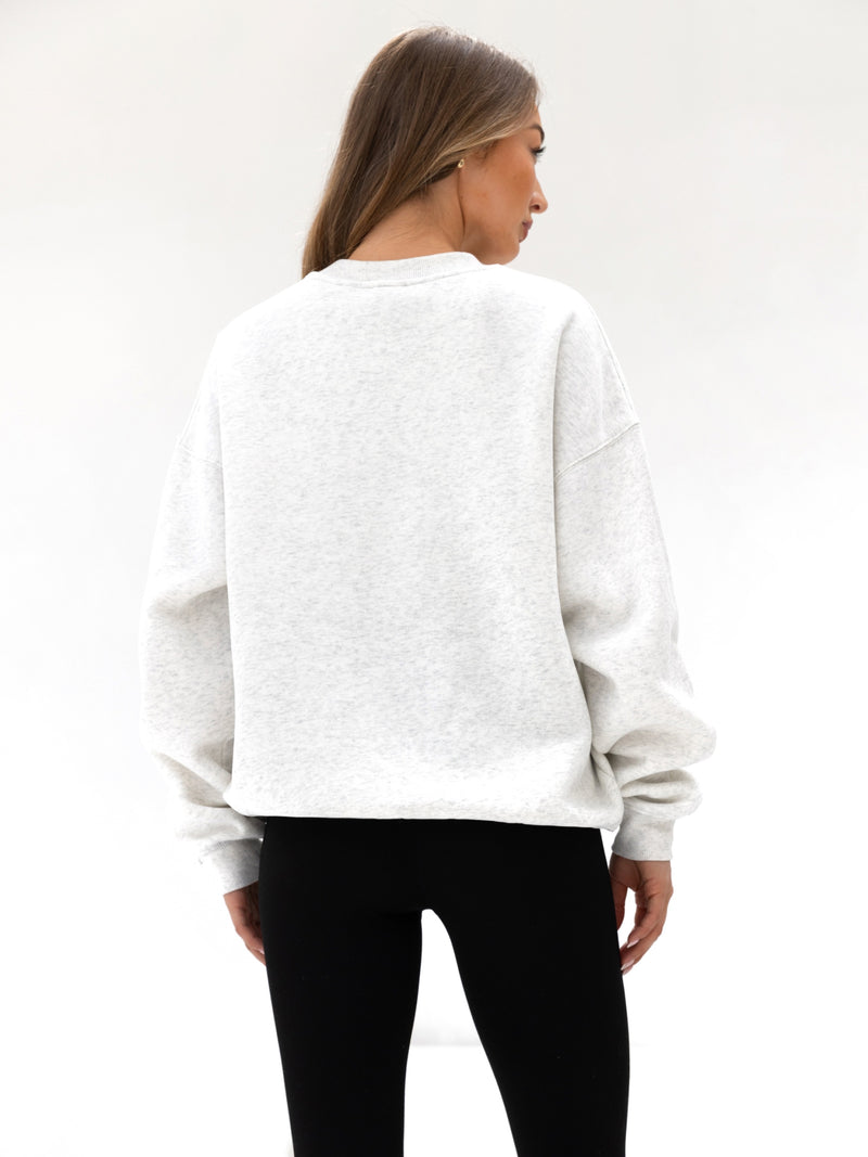 Sami Oversized Jumper - Marl White