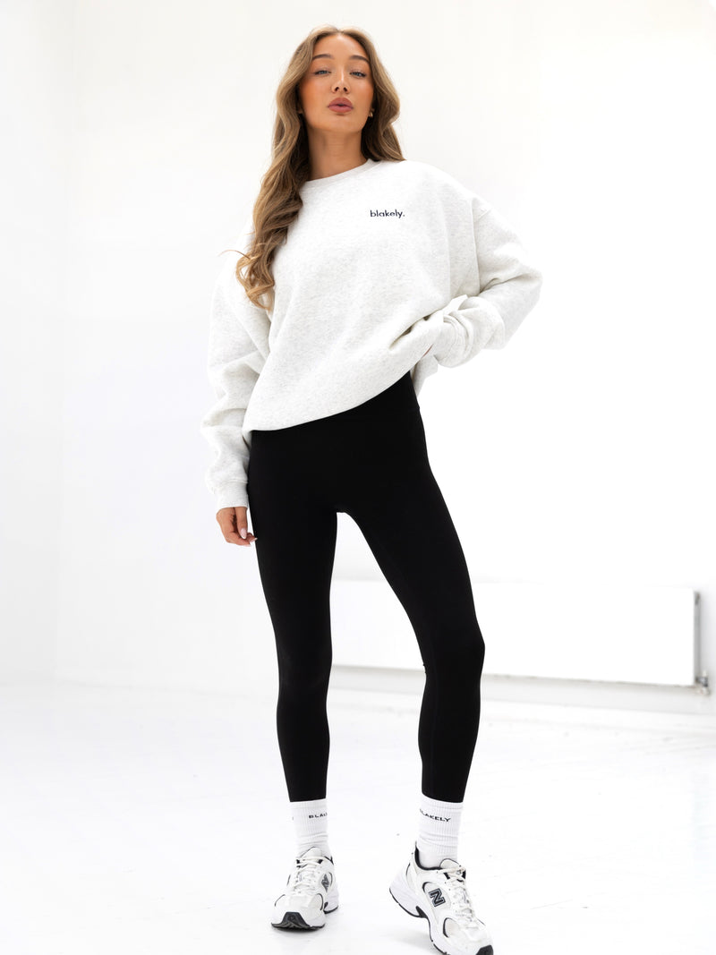 Sami Oversized Jumper - Marl White