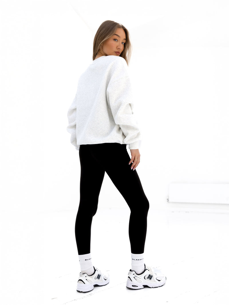 Madison Oversized Jumper - Marl White