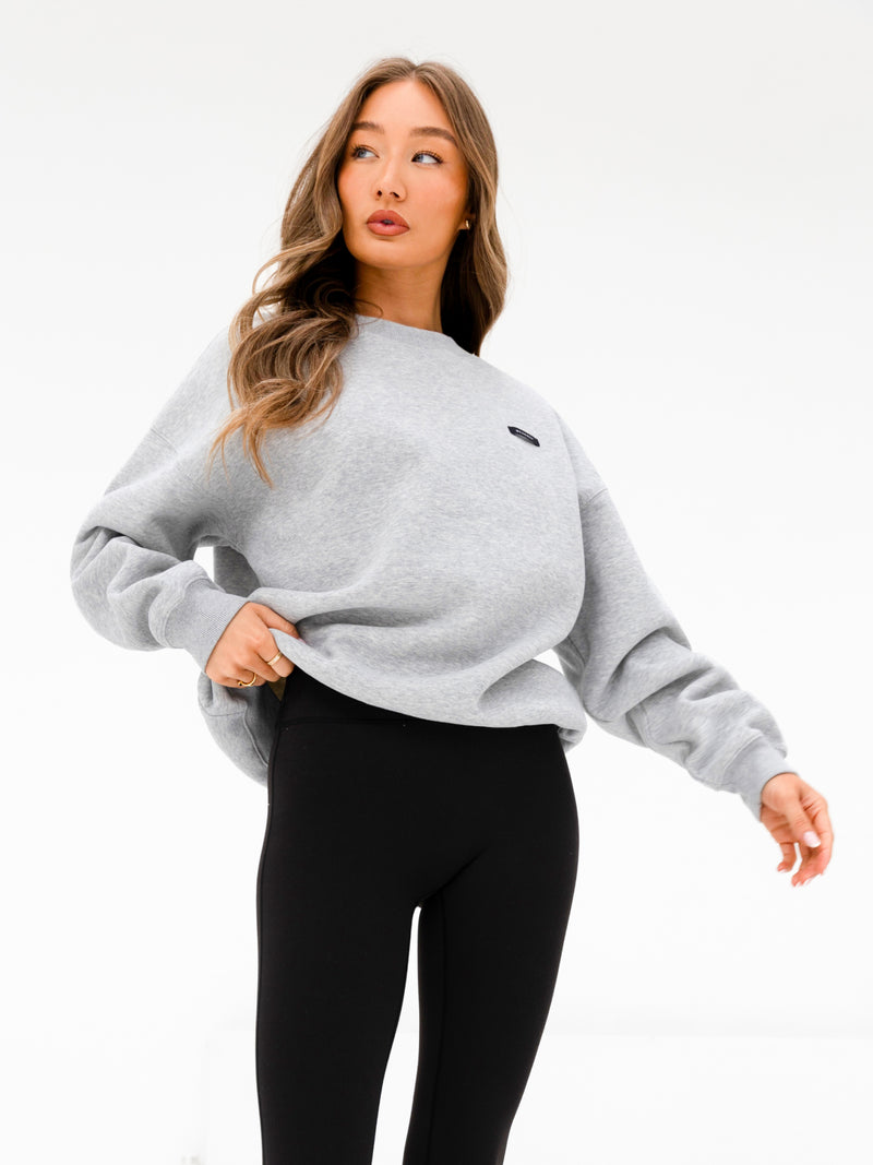 Olivia Oversized Jumper - Marl Grey