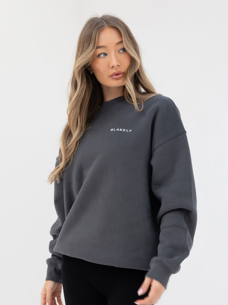 Series Oversized Jumper - Charcoal