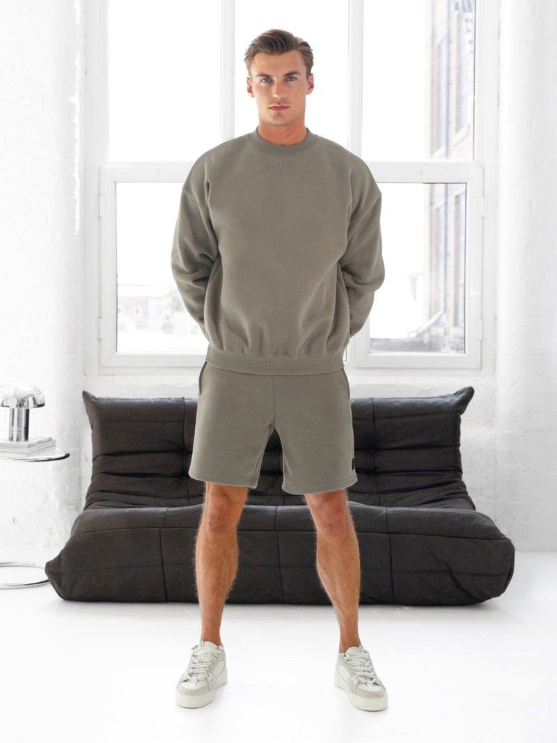 Blakely Basic Relaxed Jumper - Safari Green
