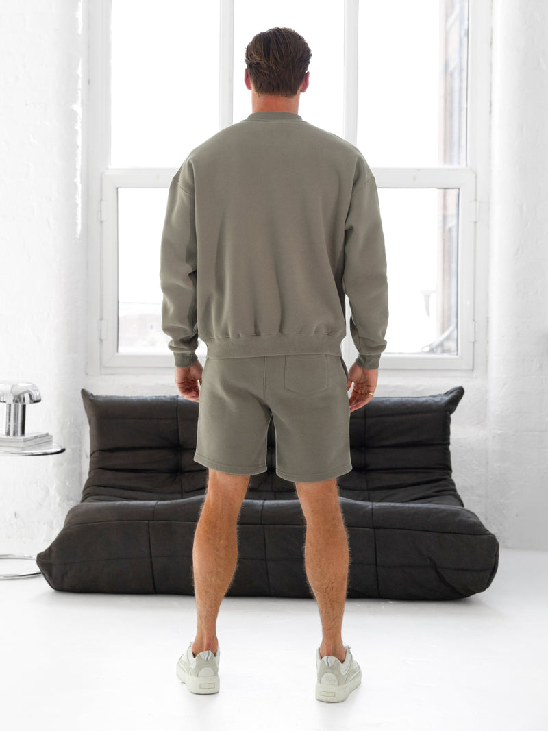 Blakely Basic Relaxed Jumper - Safari Green