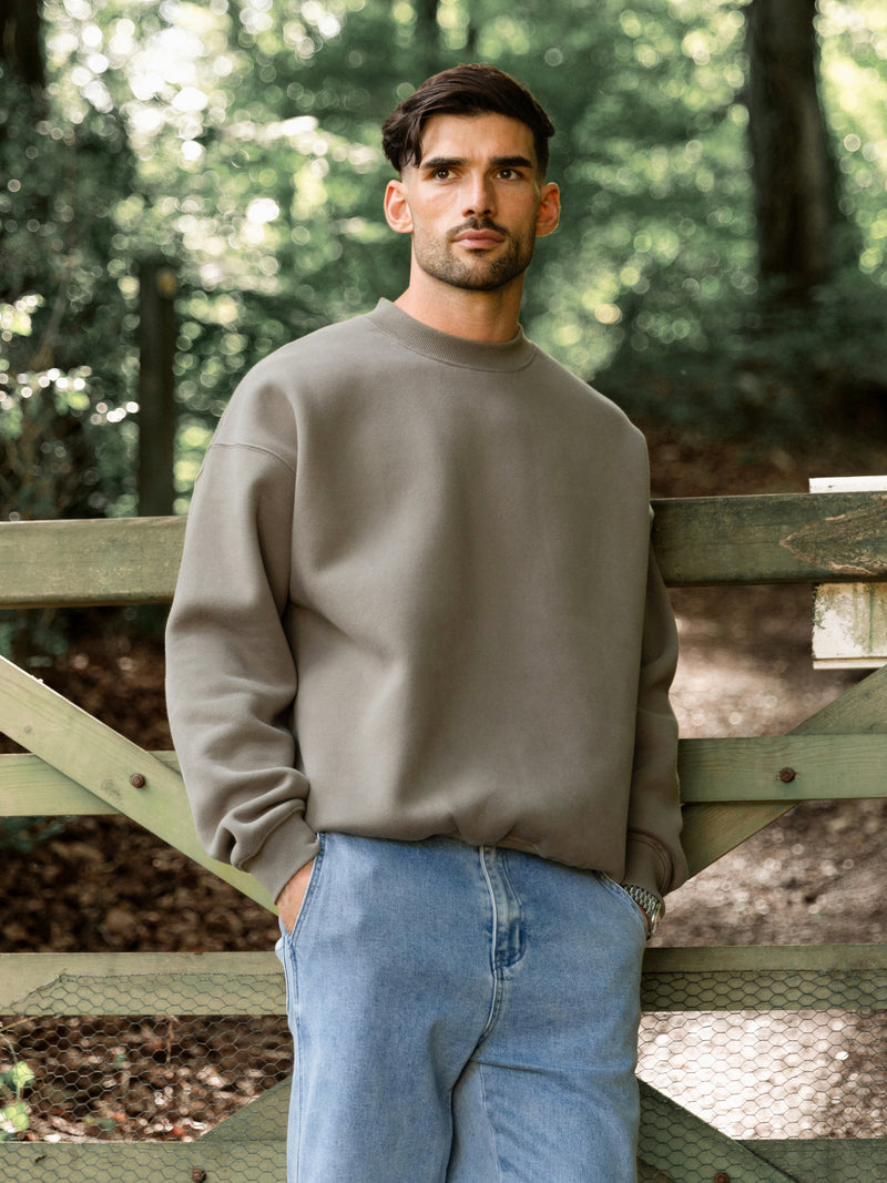 Blakely Basic Relaxed Jumper - Safari Green