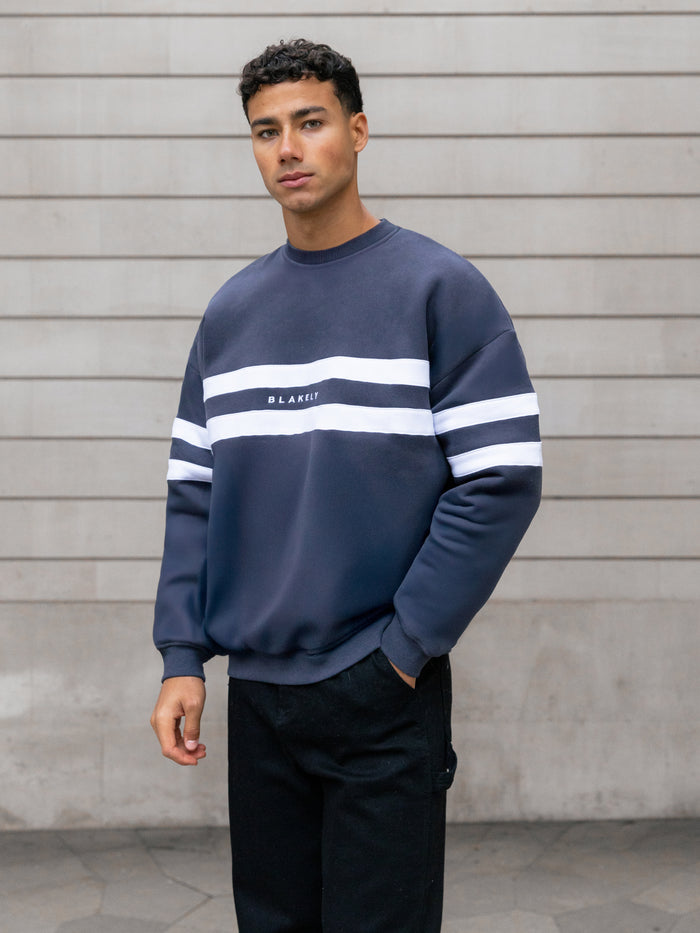 Noah Relaxed Jumper - True Navy
