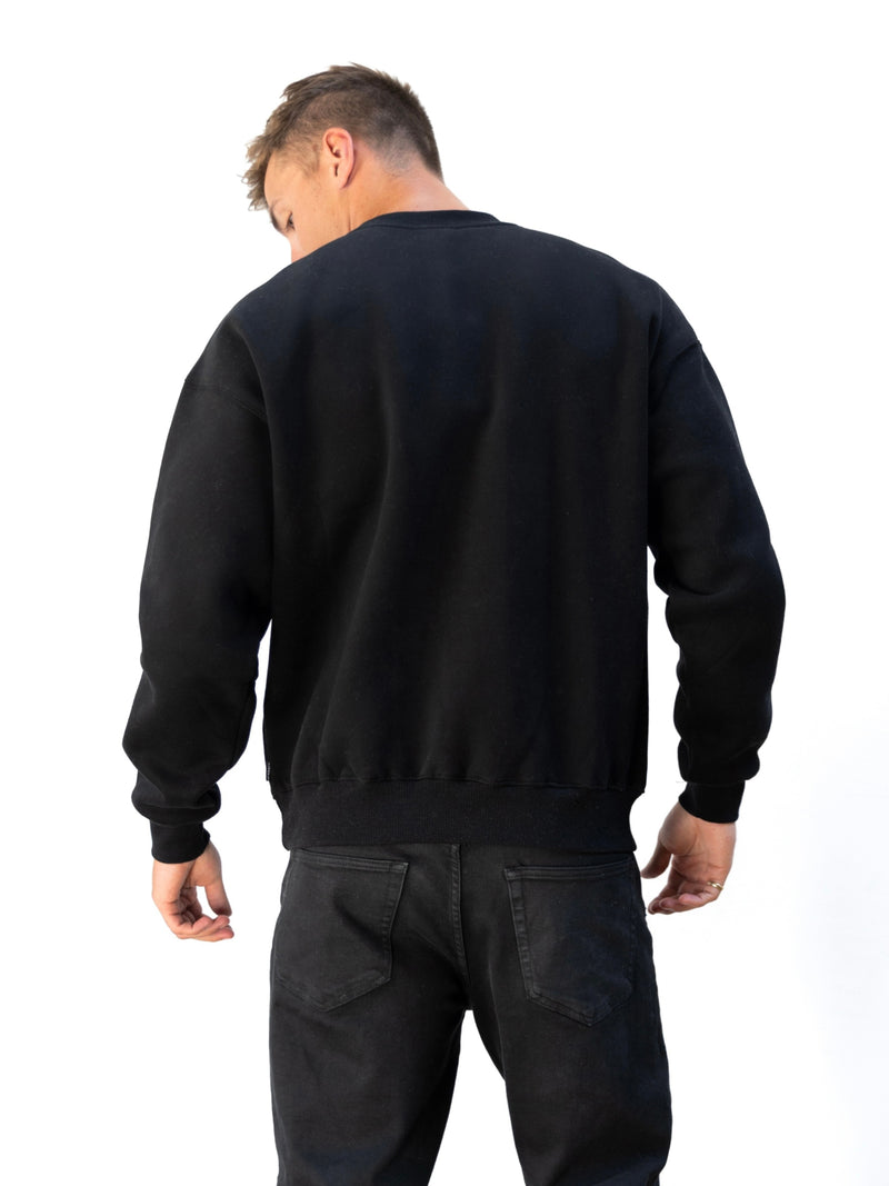 Logo Relaxed Jumper - Black