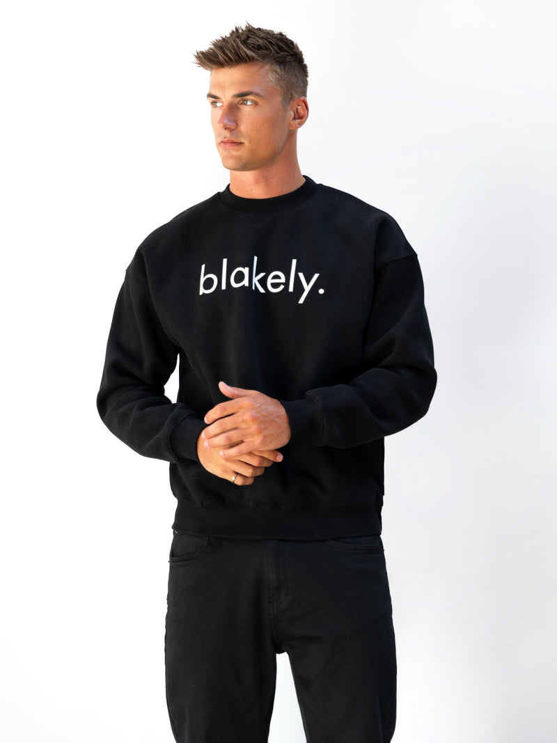 Logo Relaxed Jumper - Black
