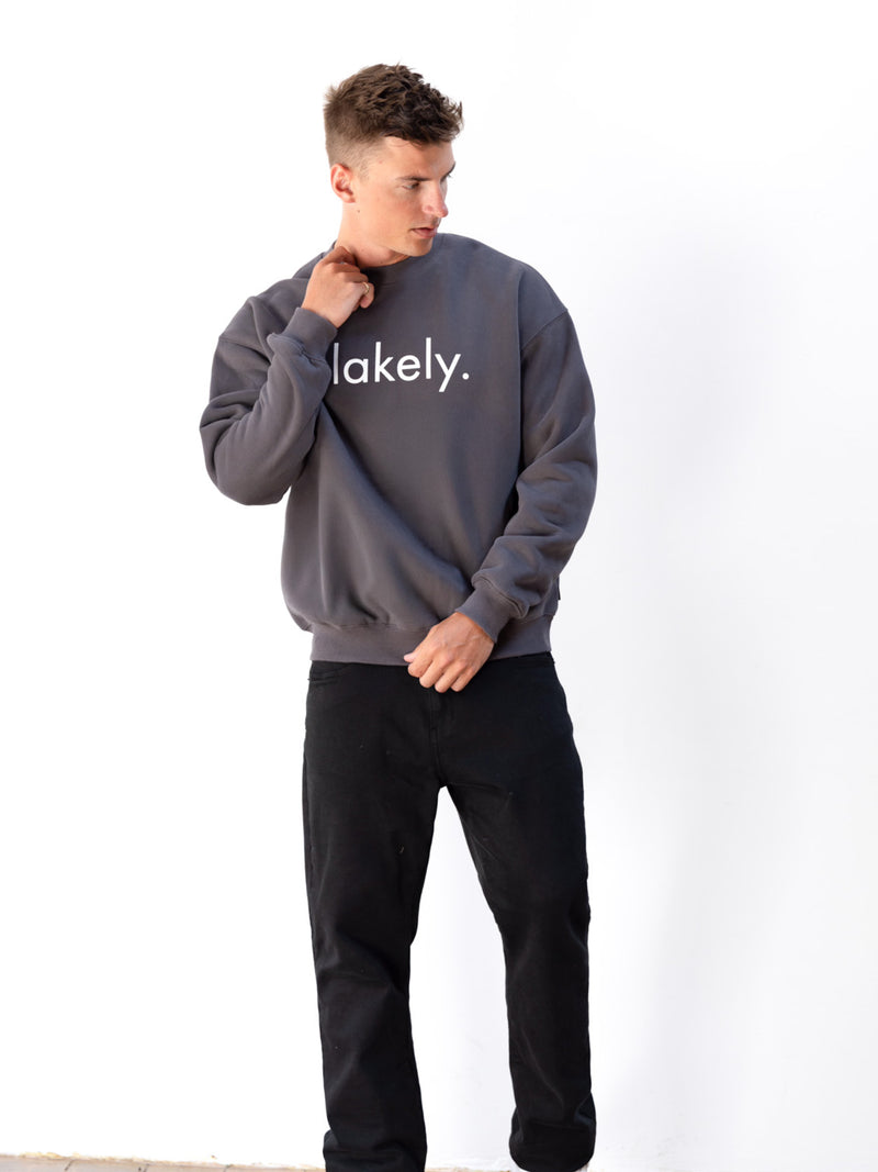 Logo Relaxed Jumper - Charcoal