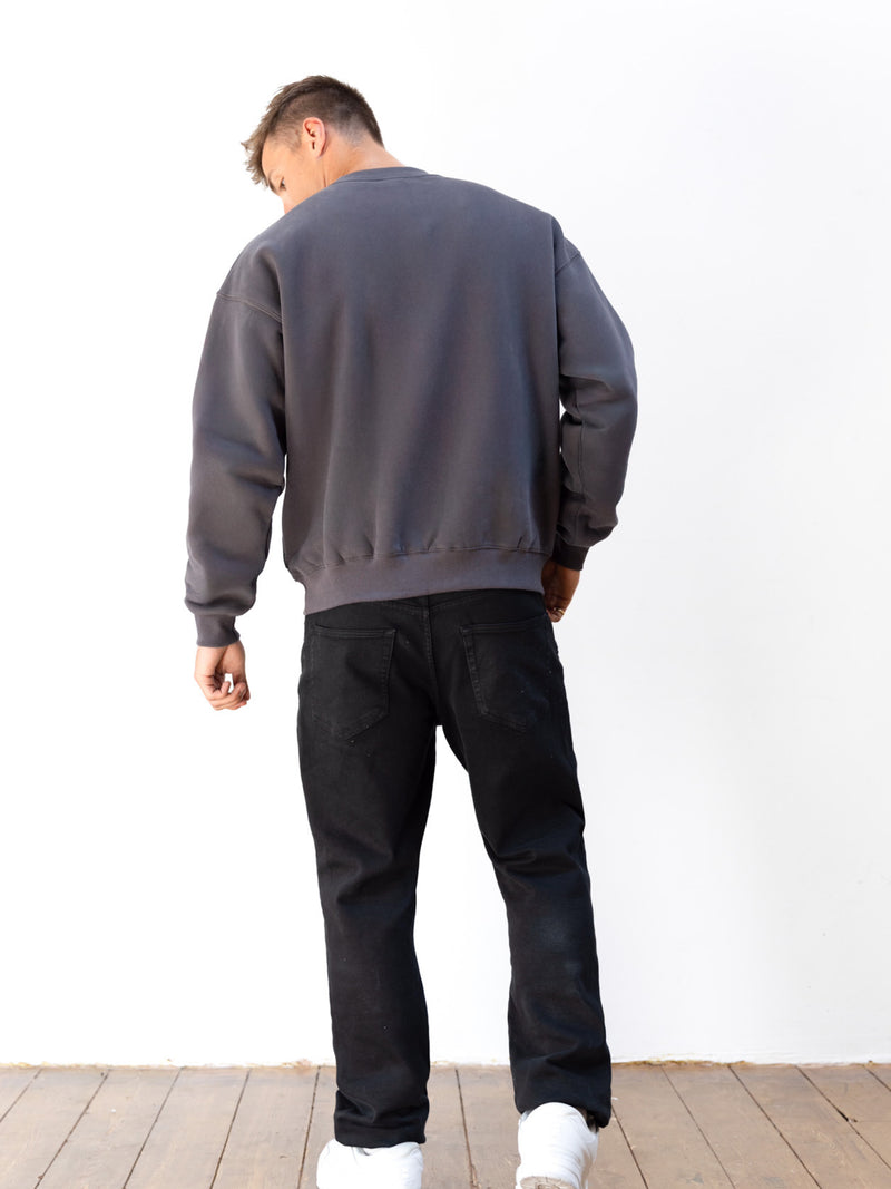 Logo Relaxed Jumper - Charcoal