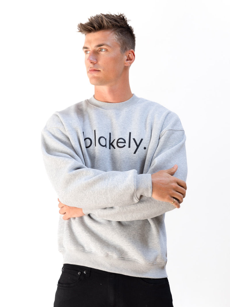 Logo Relaxed Jumper - Marl Grey