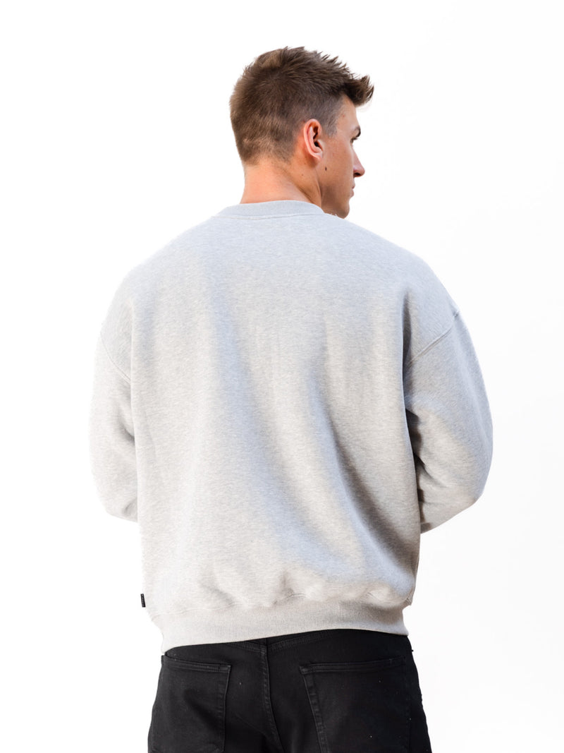 Logo Relaxed Jumper - Marl Grey