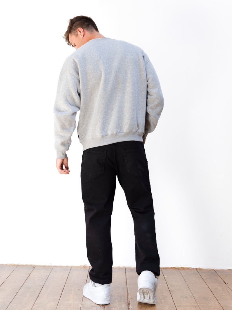 Logo Relaxed Jumper - Marl Grey