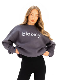 Logo Oversized Jumper - Charcoal