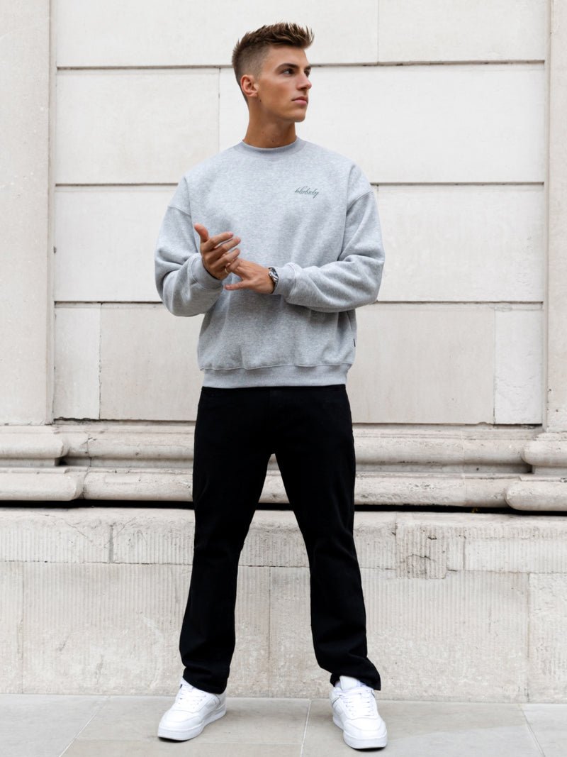 Austin Relaxed Jumper - Marl Grey