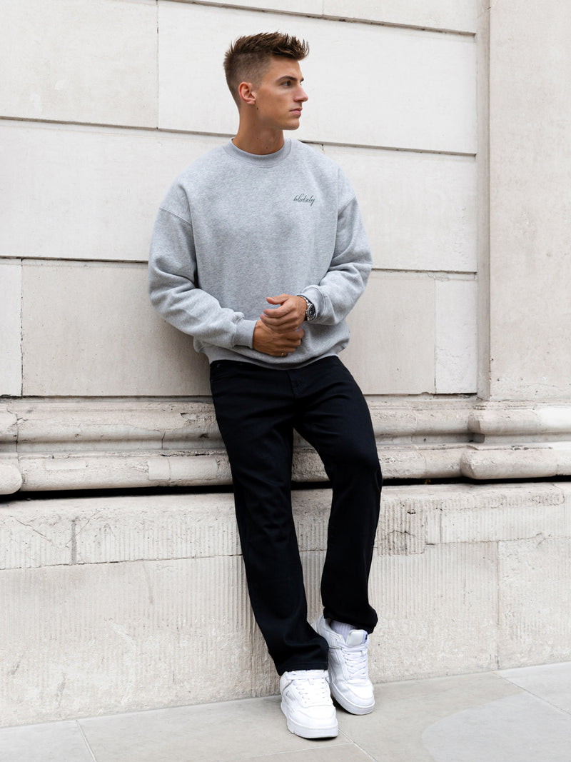 Austin Relaxed Jumper - Marl Grey