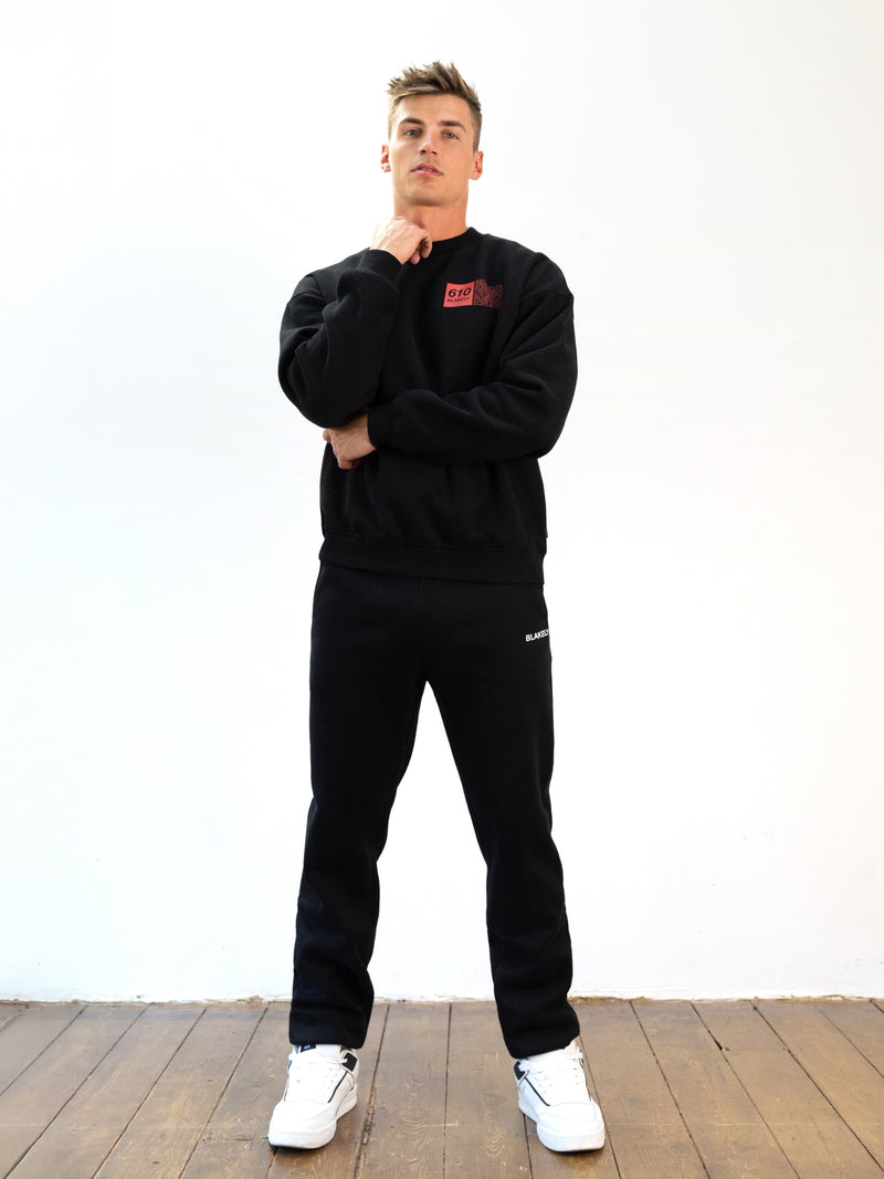 Tribeca 610 Relaxed Jumper - Black & Red