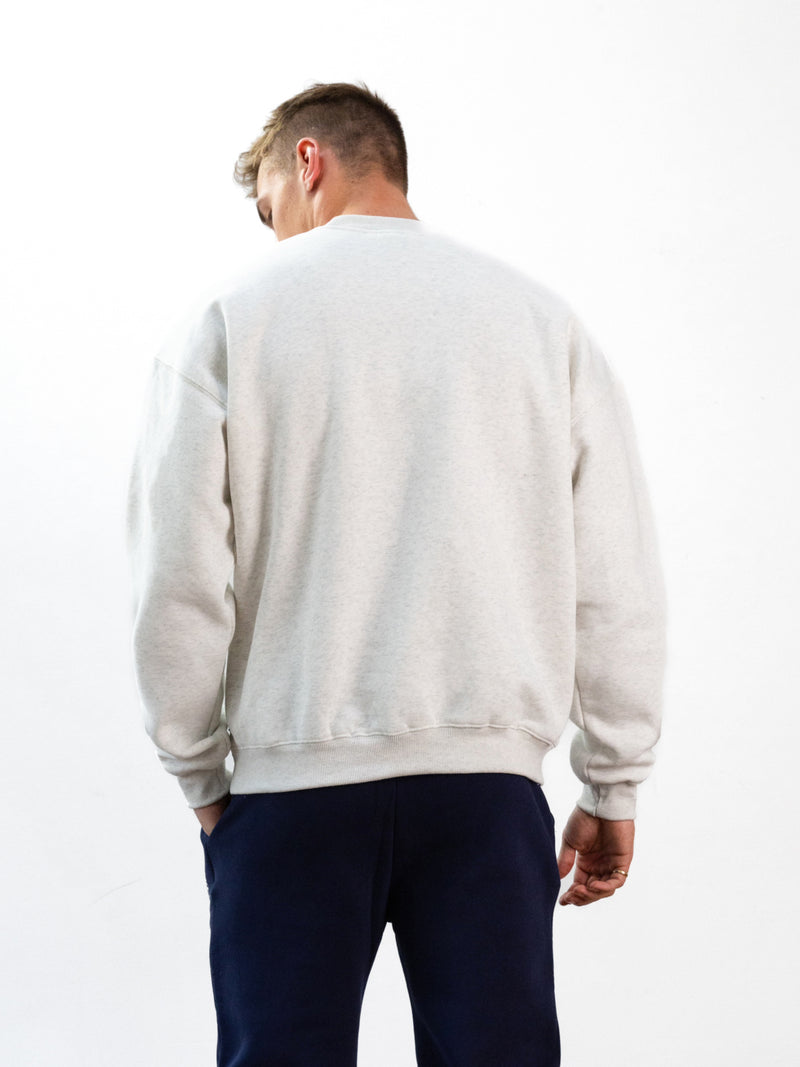 Brooklyn 610 Relaxed Jumper - Marl White