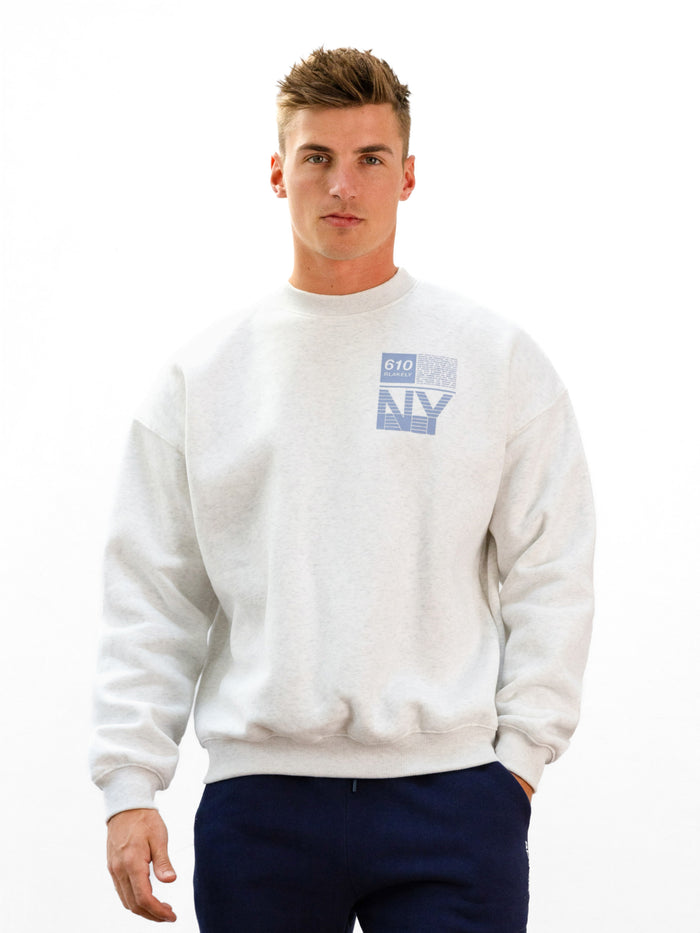 Brooklyn 610 Relaxed Jumper - Marl White