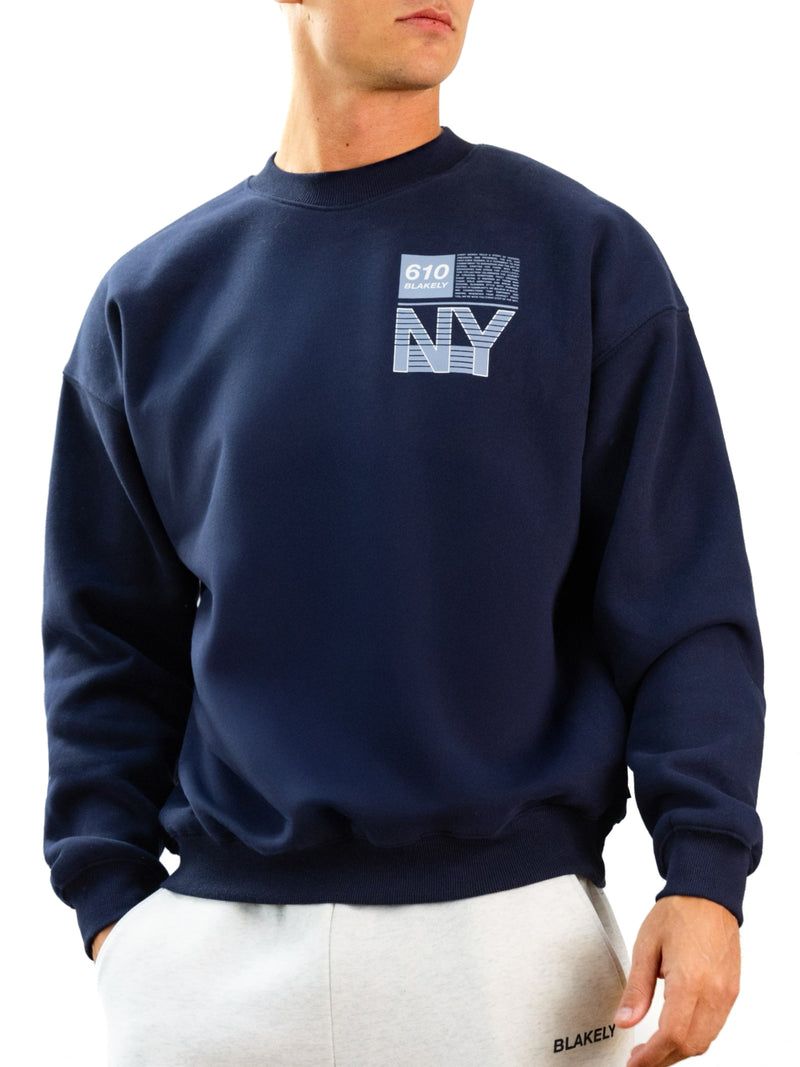 Brooklyn 610 Relaxed Jumper - Navy