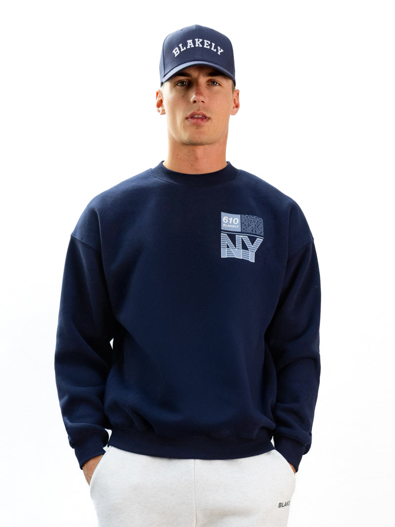 Brooklyn 610 Relaxed Jumper - Navy
