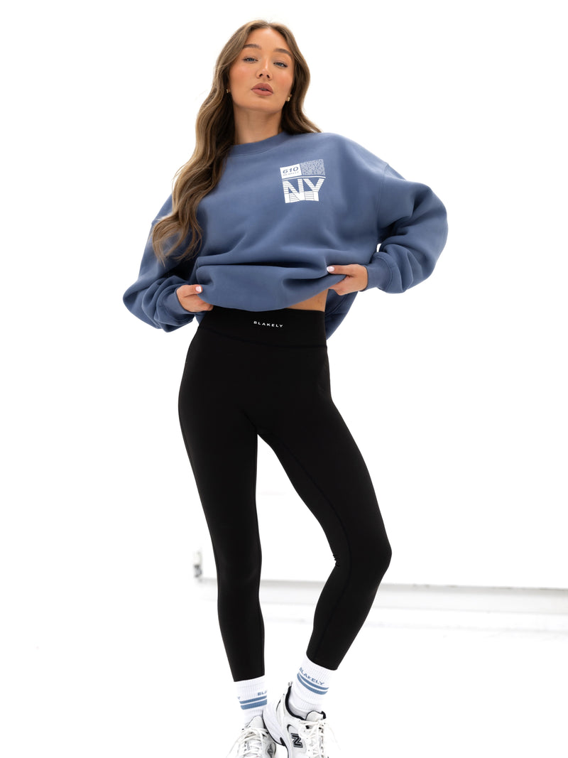 Brooklyn 610 Oversized Jumper - Mid Blue