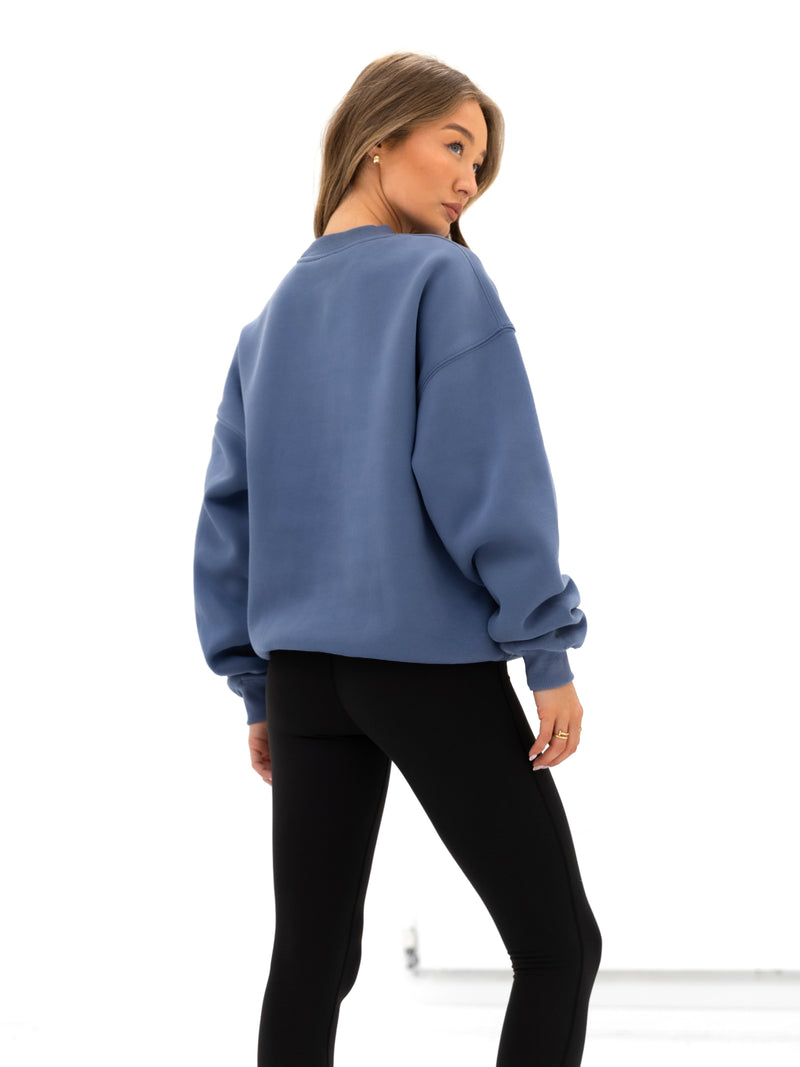 Brooklyn 610 Oversized Jumper - Mid Blue