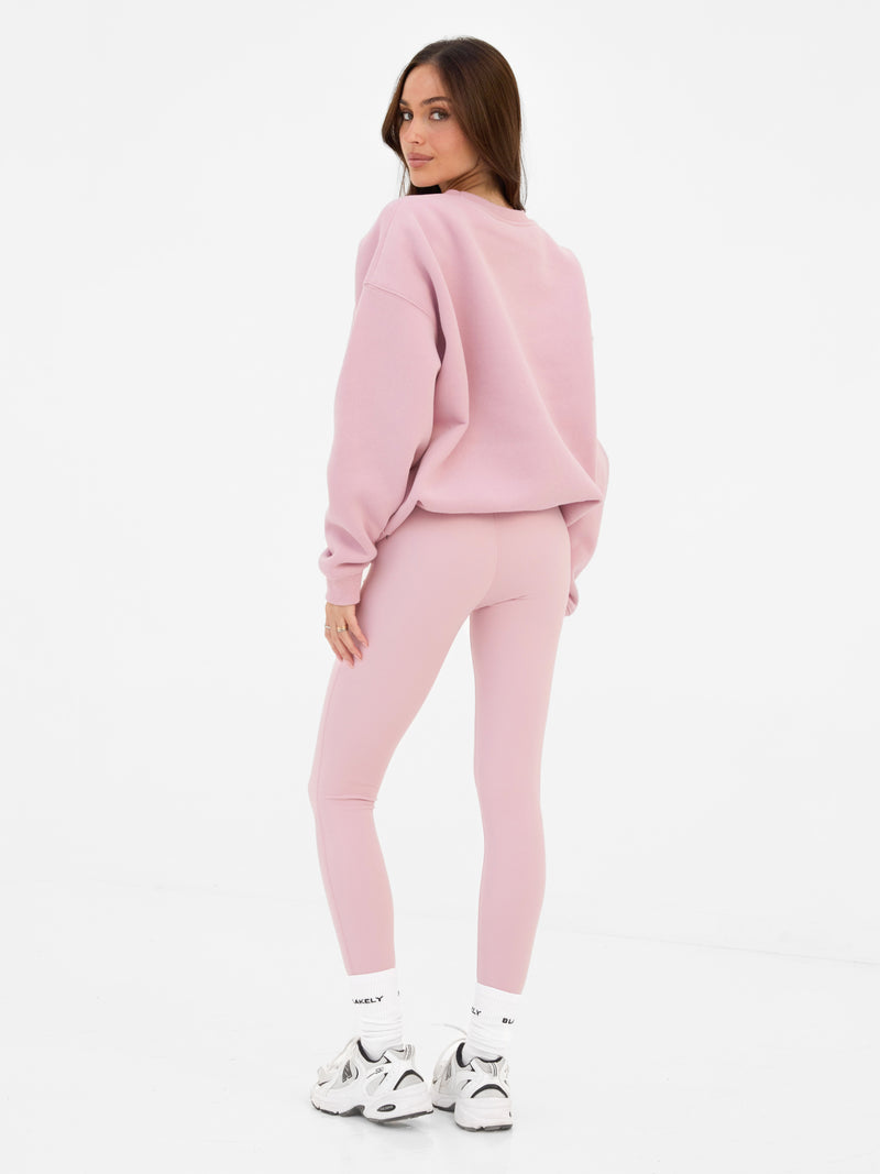 Varsity Oversized Jumper - Vintage Pink