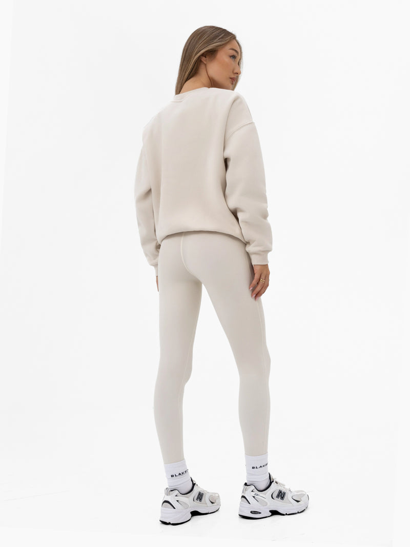 Varsity Oversized Jumper - Chalk