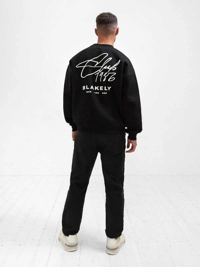 Club Relaxed Jumper - Black