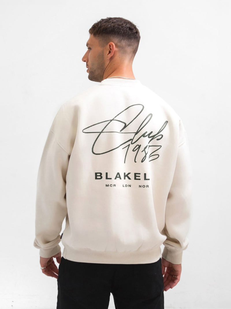 Club Relaxed Jumper - Bone