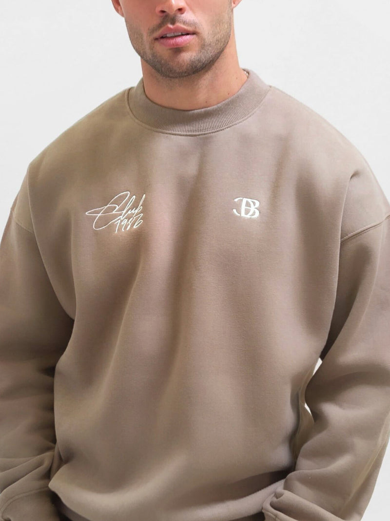 Club Relaxed Jumper - Brown