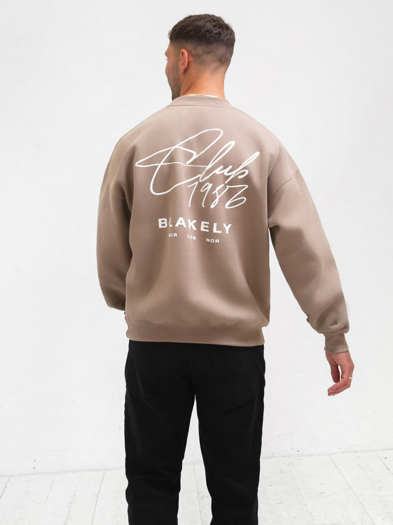 Club Relaxed Jumper - Brown